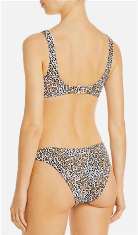 NWT Aqua Swim L Cheetah Print Bikini Top & Bottom Swimsuit 126706