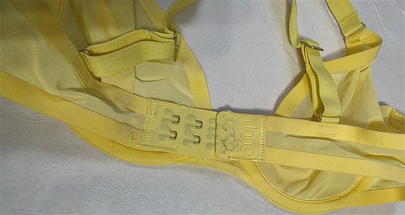 NWOT CUUP 30B The Plunge Mesh Yellow Sheer Underwire Bra 126734