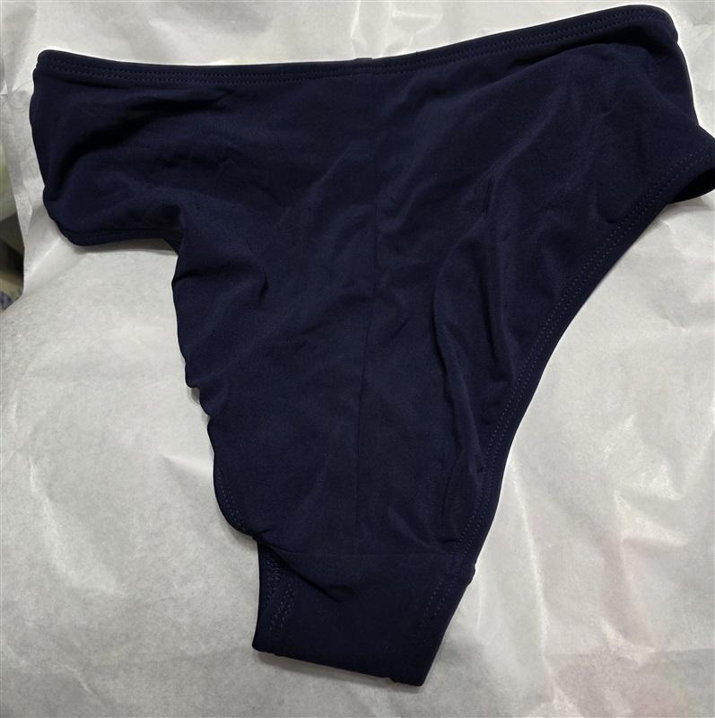 NWOT Robin Piccone Ava XS high waist Solid Full Bikini Swim Bottom Blue 126756