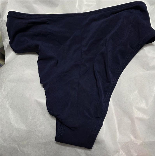 NWOT Robin Piccone Ava XS high waist Solid Full Bikini Swim Bottom Blue 126756
