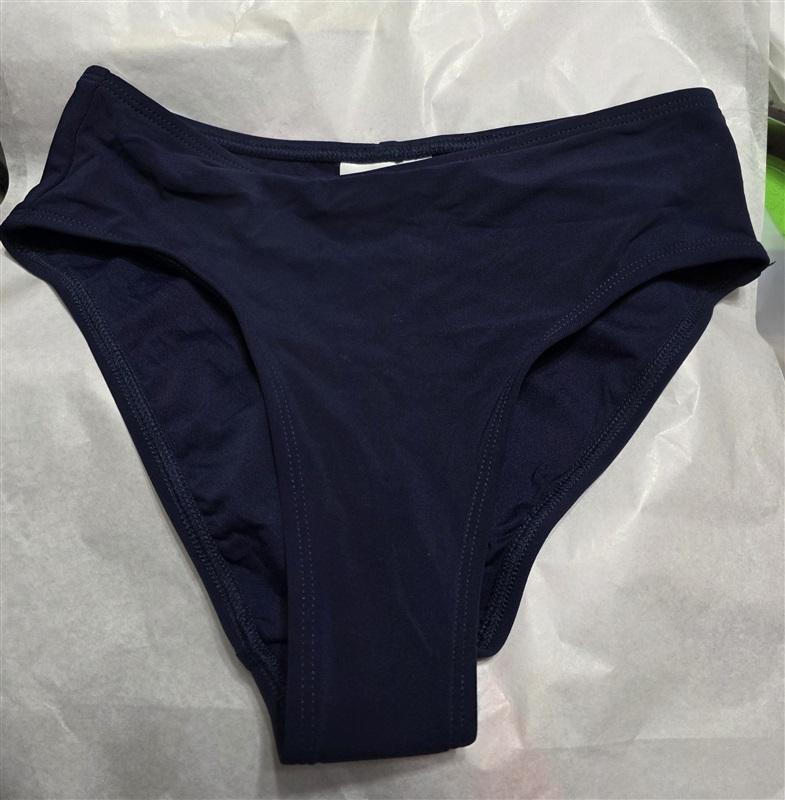 NWOT Robin Piccone Ava XS high waist Solid Full Bikini Swim Bottom Blue 126756