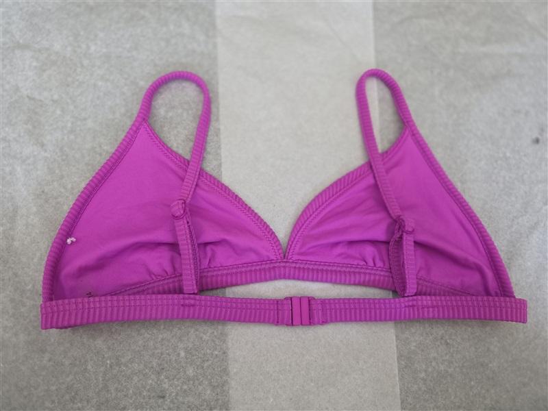 NWOTD Seafolly 10 USA Essential Fix Rib Triangle Bikini Top Fuchsia 126784