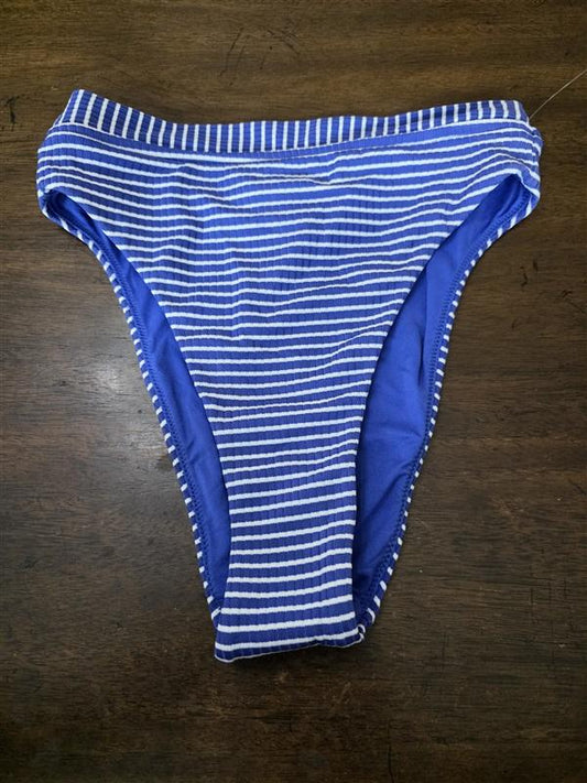 NWOT Seafolly 4 USA Go Overboard High cut High Waist Bikini Bottom Stripe 126792