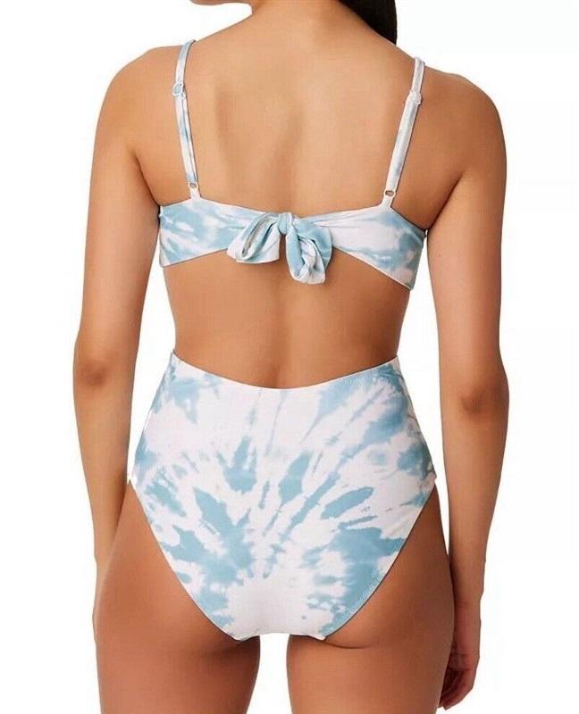 NWOT Bar III L Spiraling Abalone Blue Monokini 1PC Swimsuit 126802