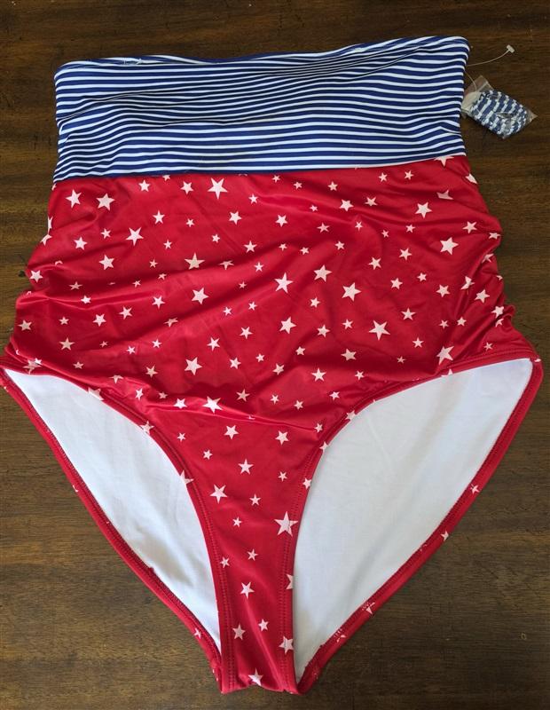 NWPT Outdoor Oasis 2x Flag Red Blue White Stars Plus 1PC Swimsuit 126806