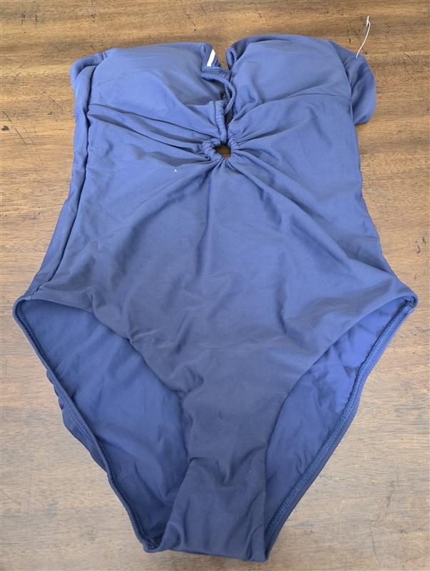 NWT Pilyq S Nat Keyhole Braided 1PC Swimsuit Navy Blue 126809