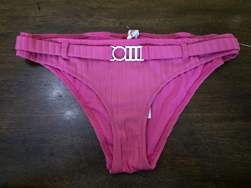 NWT Solid & Striped Rachel Belt Bottom M Orchid Pink Bikini Swim Bottom 126818