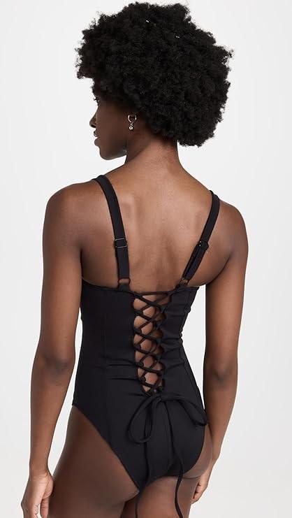 NWOT Good American 4XL Sculpt Corset 1Pc Swimsuit Black 126823