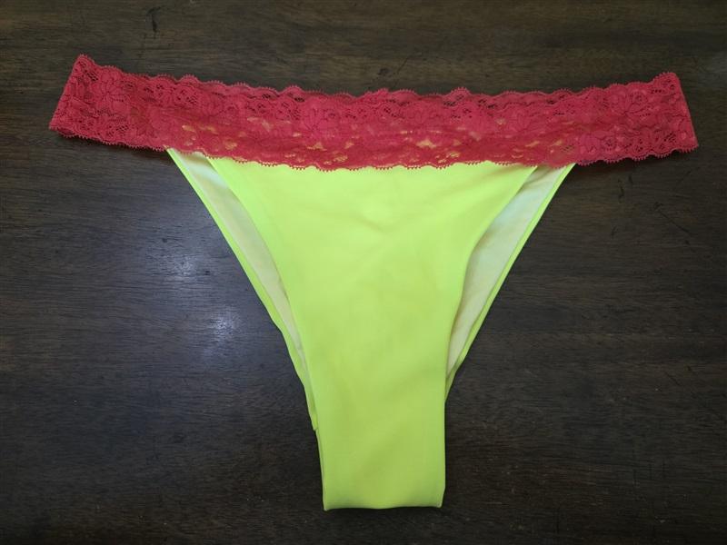 NWT Relleciga L Yellow & Red Lace Rope Top & Bikini Swim Bottom 126829