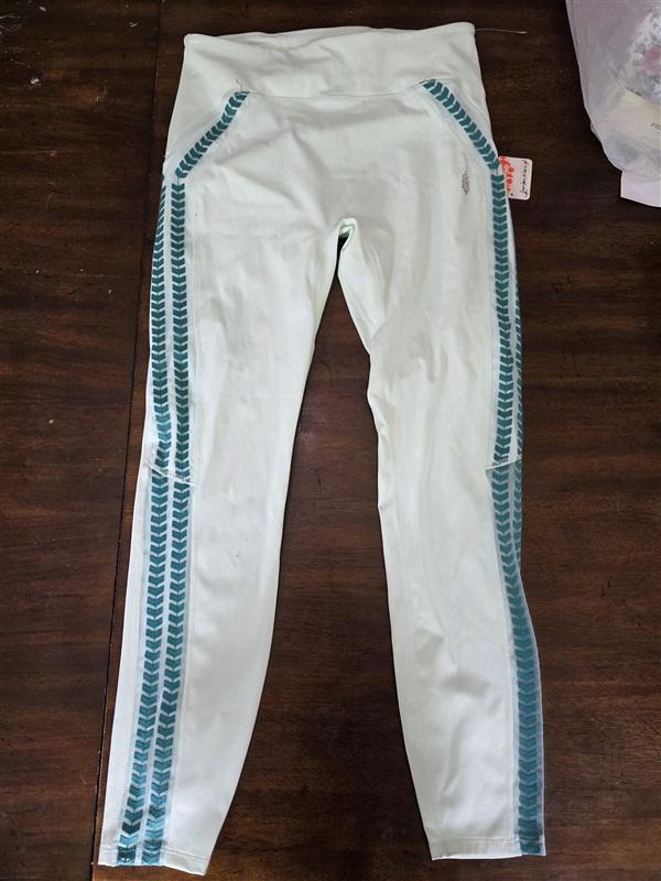 NWT Free People L Desert Renegade Aqua Glass Leggings 126848