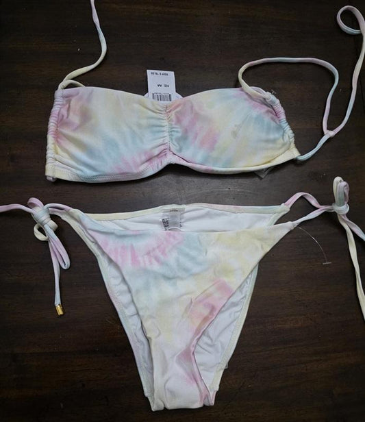 NWT Pilyq UTO Luna M Ruched Scoop Utopia Bikini Swim Top & Bottom 126883