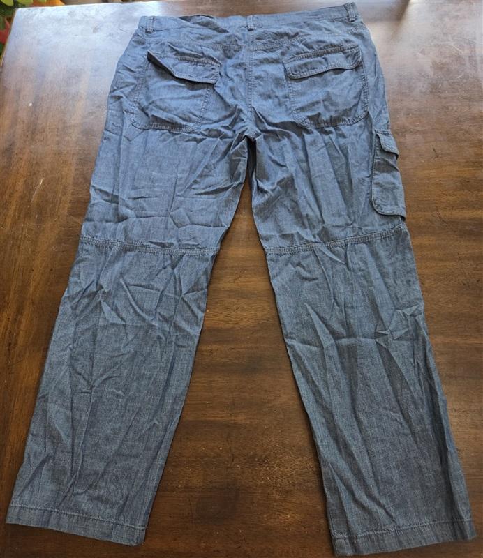 NWT Max Studio 12 Cargo Chino Blue Faux Denim Ankle Pants 126885