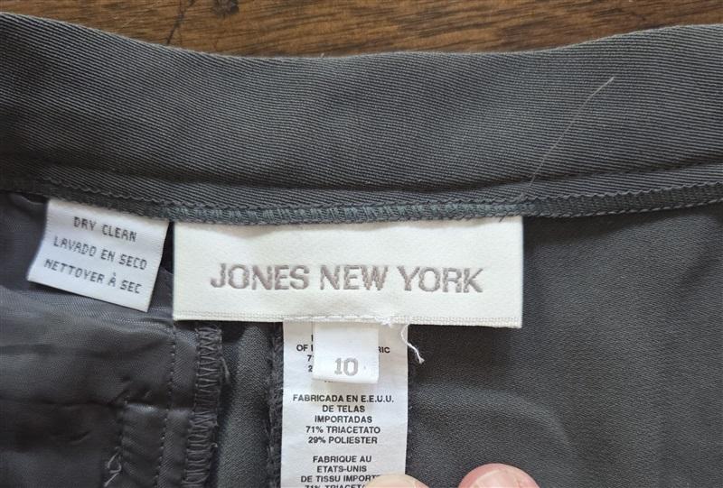 NWOT Jones New York 10 Olive Dress Trousers Pants Office Career 126887