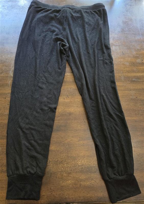 NWT Velvet by Graham & Spencer Large Black Jogger Pants Sweatpants 126888