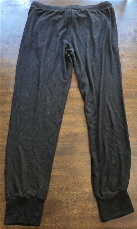 NWT Velvet by Graham & Spencer Large Black Jogger Pants Sweatpants 126888