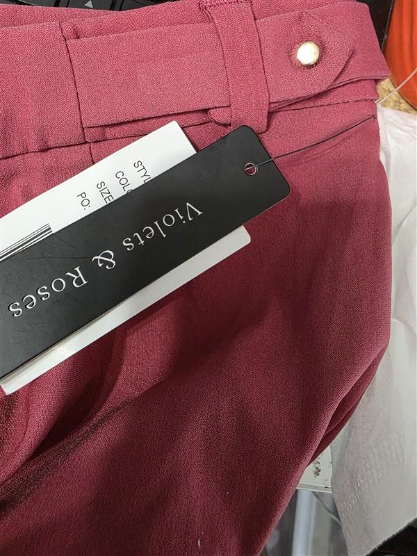 NWT Violets & Roses 12 31 Tinsley Slim Straight Trouser Pants Raspberry 126891