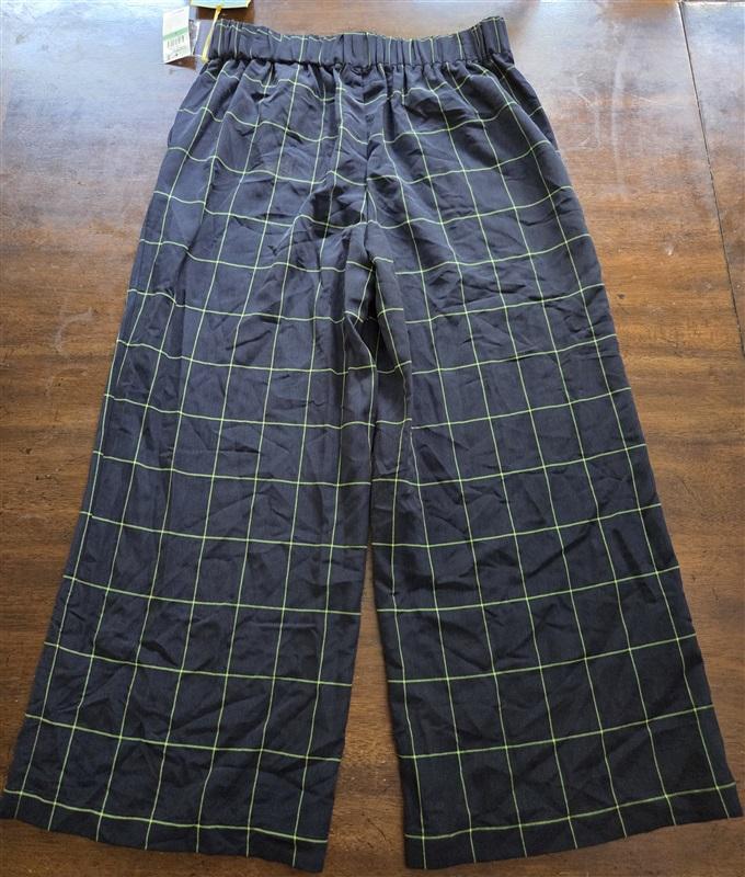 NWT CeCe 8 Gramercy Girl Windowpane Wide Leg Cropped Pants 1268980