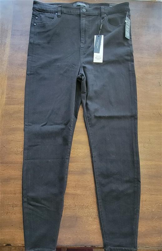 NWT Liverpool 10/30 Ankle Skinny Black Rinse Stretch Jeans 126899