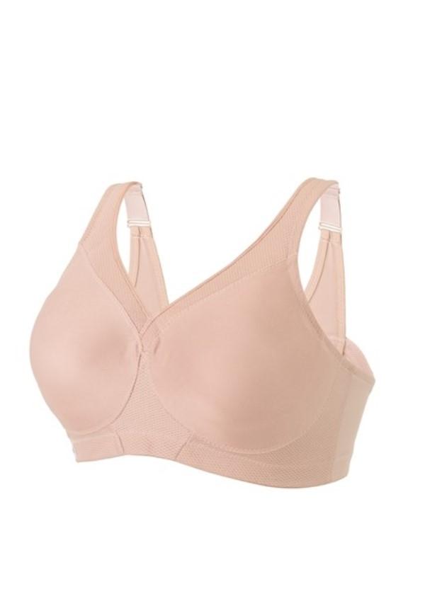 NWOT Glamorise 38G Medium Impact Wire Free Wireless Sports Bra 1006 Beige 126918