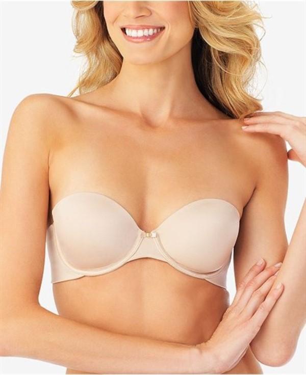 NWOT Vanity Fair 36DD Beauty Back Strapless Bra 74345 Beige 126948