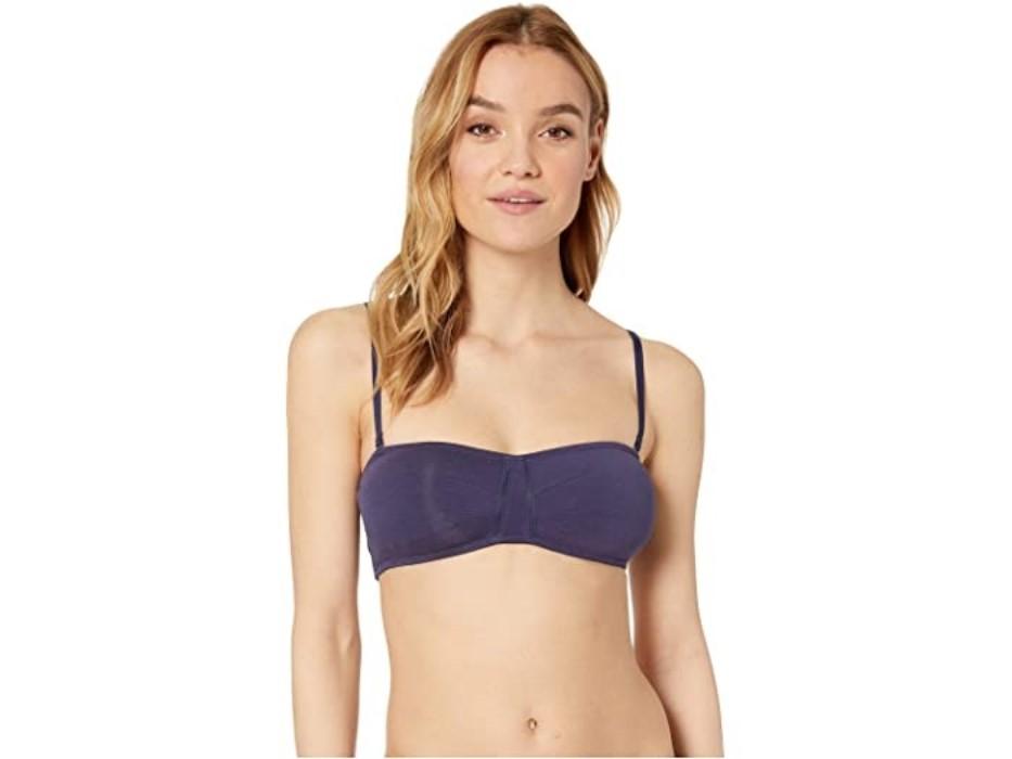 NWT On Gossamer L Cabana Bandeau Bralette Blue G5195 126960
