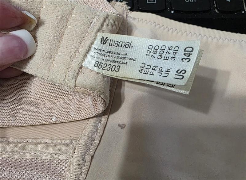 NWT Wacoal 34D Back Appeal Wire-Free Bra 852303 Beige 126998