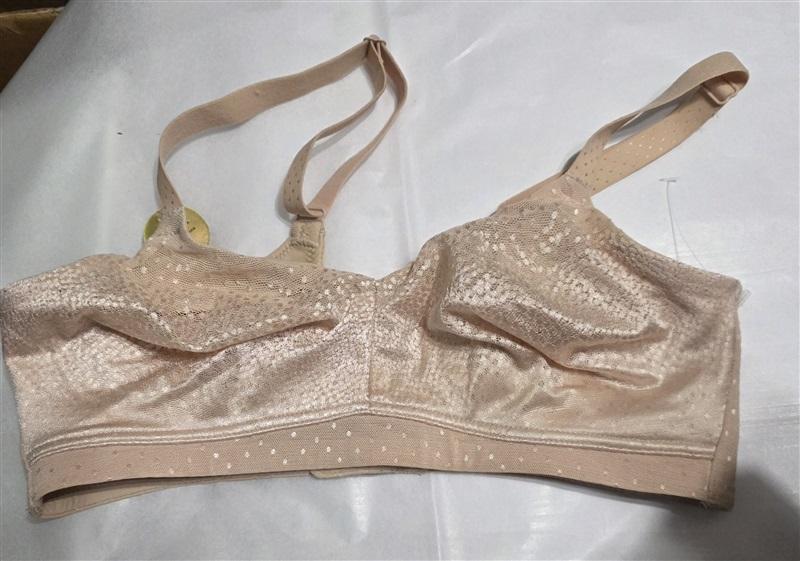 NWT Wacoal 34D Back Appeal Wire-Free Bra 852303 Beige 126998