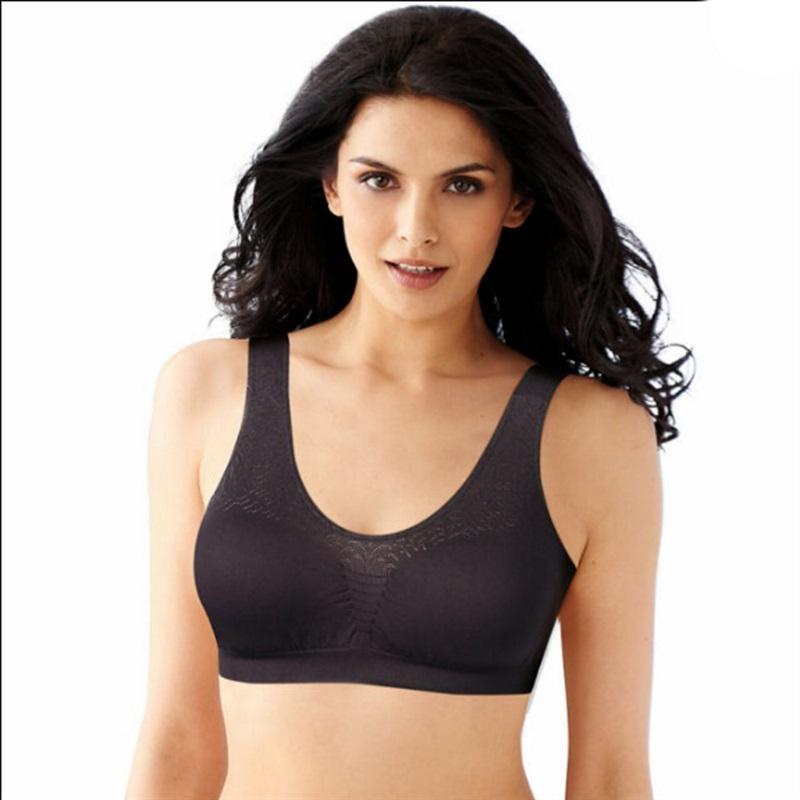 NWOT Bali 2X Comfort Revolution Seamless Microfiber Crop Bra 103J Black 127015