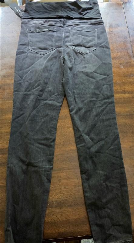 NWT Liverpool 10 30 Maternity Straight Jeans Meteorite Gray Black 127036