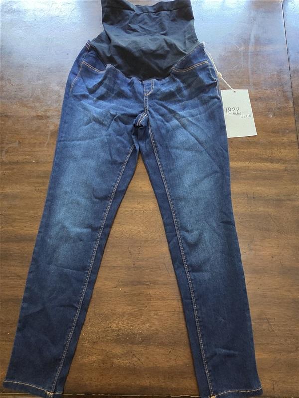 NWT 1822 Denim 29 Butter Jeans Maternity Ankle Skinny Blue 127043