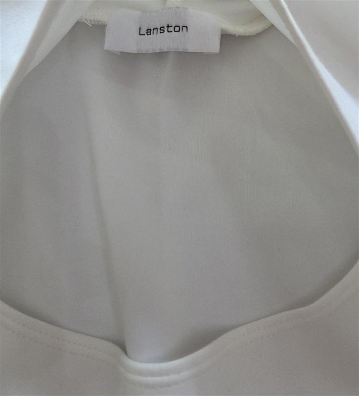 NWOTD Lanston SM Cut Out Cropped Hoodie White 127045