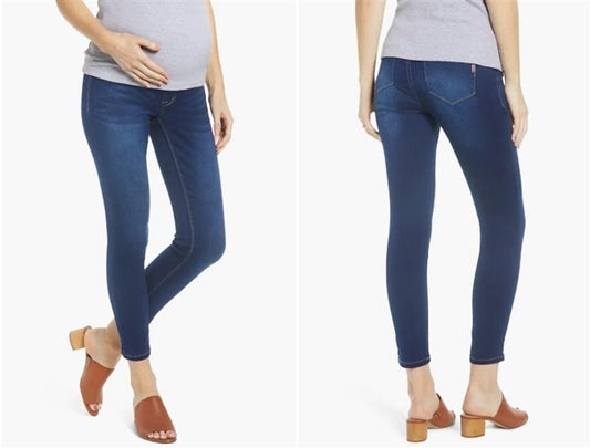 NWOT 1822 Denim 30 Butter Jeans Maternity Ankle Skinny Blue 127049