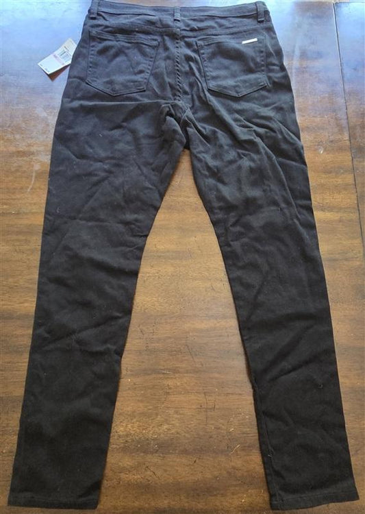 NWT Michael Kors 10 Selma Higher-Rise Skinny Jeans Black 127051