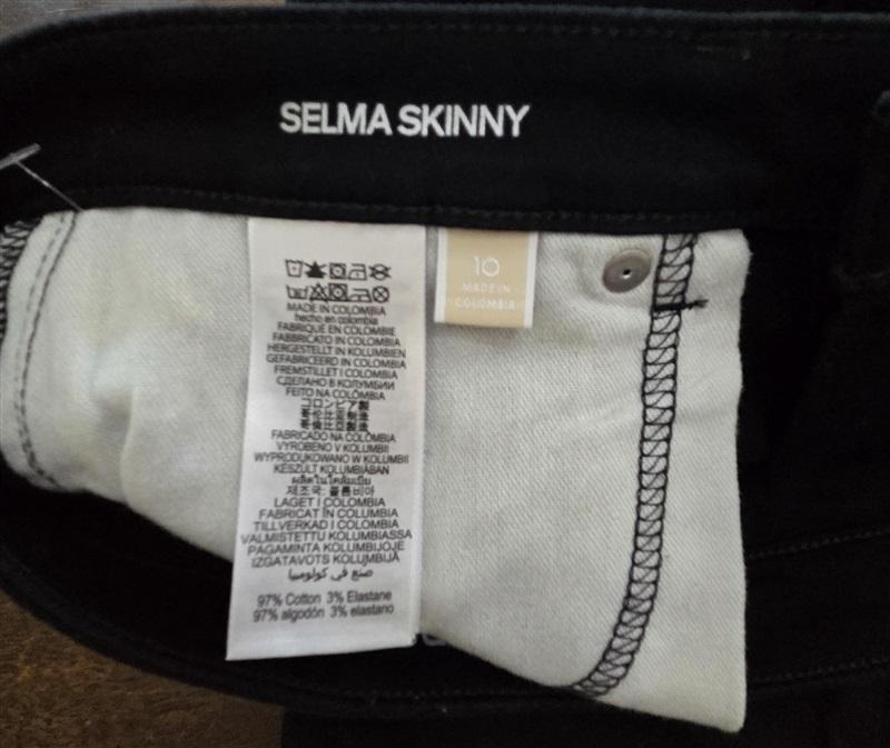 NWT Michael Kors 10 Selma Higher-Rise Skinny Jeans Black 127051