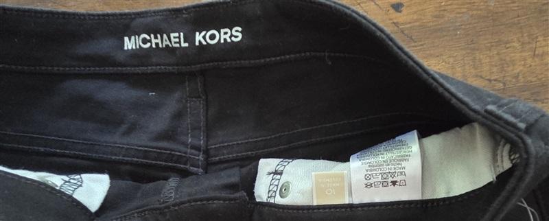 NWT Michael Kors 10 Selma Higher-Rise Skinny Jeans Black 127051