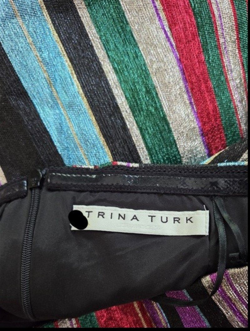 NWOTD Trina Turk 4Mercury Sparkle Stripe Strapless Dress 127052