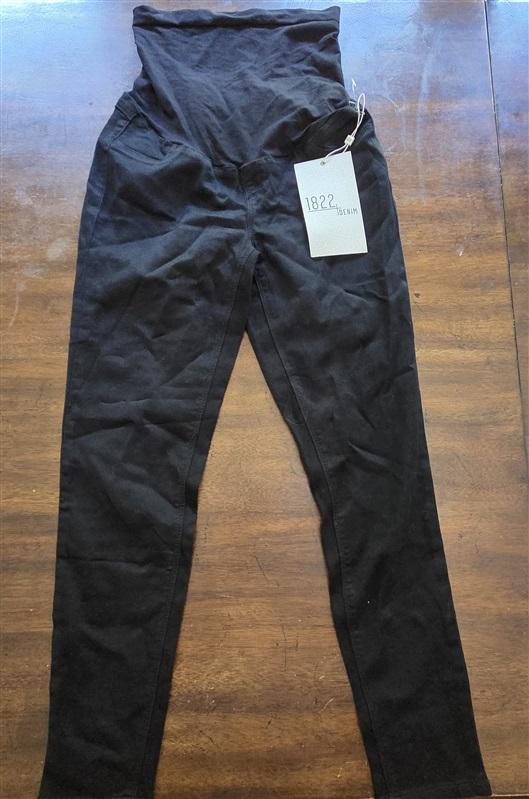 NWT 1822 Denim 29 Butter Jeans Maternity Ankle Super Slim Black 127053