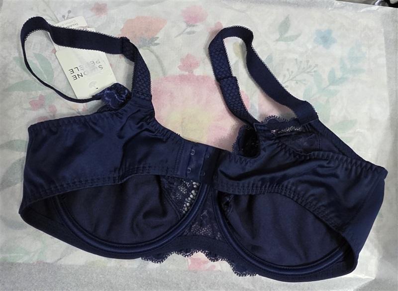 NWT Simone Perele 36D Caresse Full Cup Bra 12A320 Blue 127067