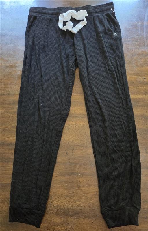 NWOT Glyder M Street Jogger Ribbed Tie Front Black 127072