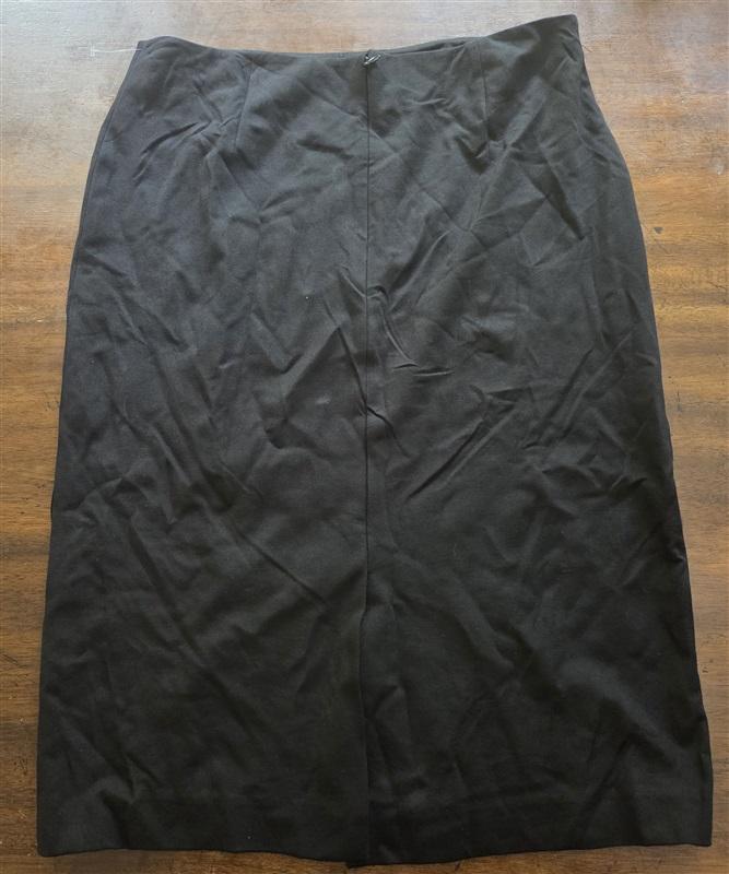 NWOT Kasper 10 Stretch Faux Button Stretch Black Skirt 127074
