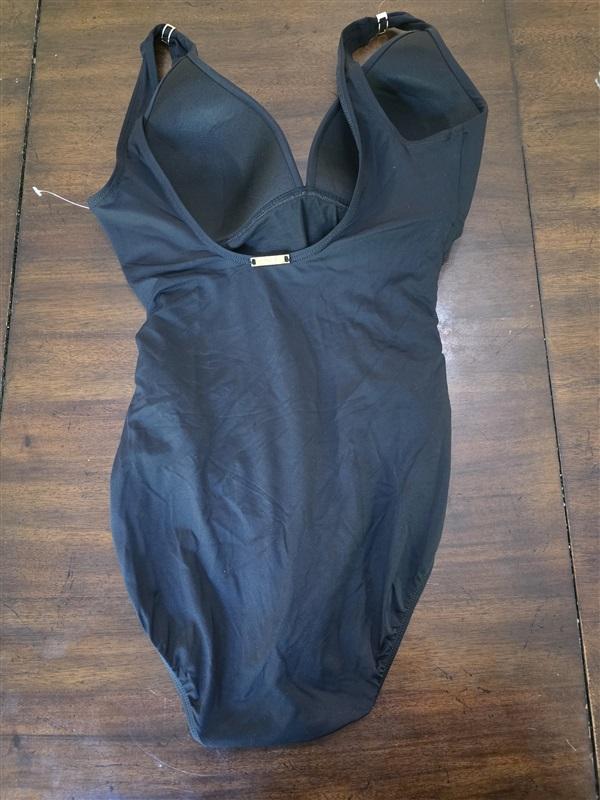 NWOT Ralph Lauren 6 SAMPLE Black Slimming 1 Piece Swimsuit 127086