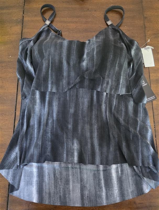 NWT Magicsuit Miraclesuit 16 Muse Grace Black Tankini Swimsuit 127097