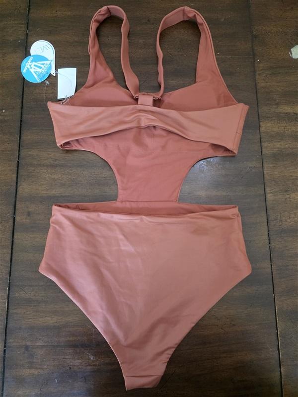 NWT Wet LA M MonoKini 1PC Cut Out Swimsuit Copper 127124