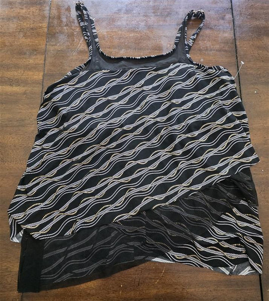 NWT Miraclesuit 14 Illusionists Mirage Tankini Top Swimsuit 127133