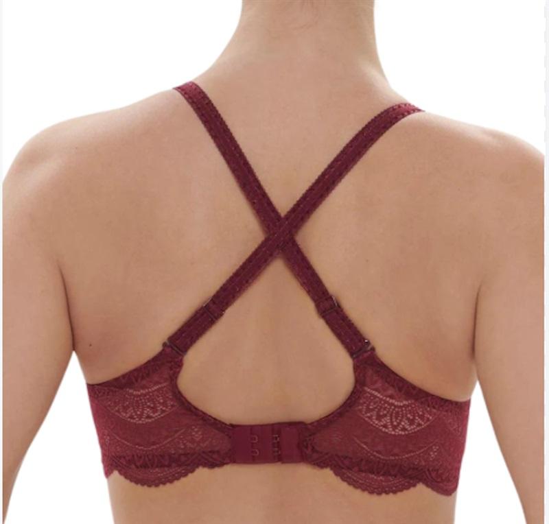 NWT Simone Perele 36E Karma Triangle 3D Demi12v343 Wine 127144