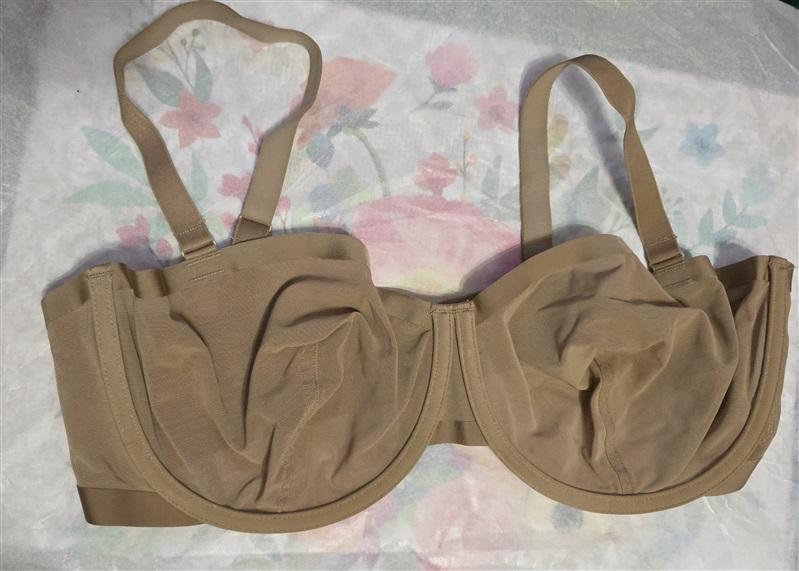 NWOT CUUP 32E The Balconette Mesh Beige Sheer Underwire Bra 127160
