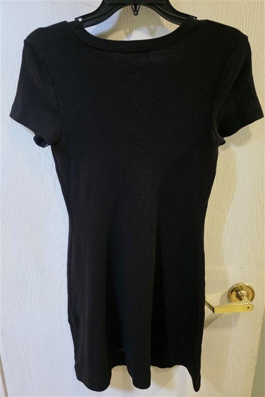 NWOT Michael Stars XS Black T Shirt Dress V Neck 127177