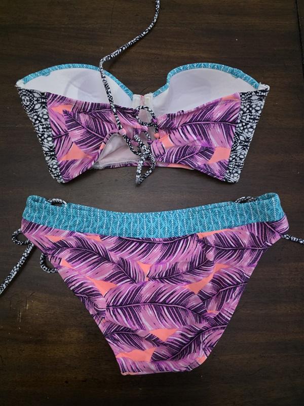 NWT Hula Honey Leaf Breeze S Underwired Bikini Swim Top & Bottom 127180