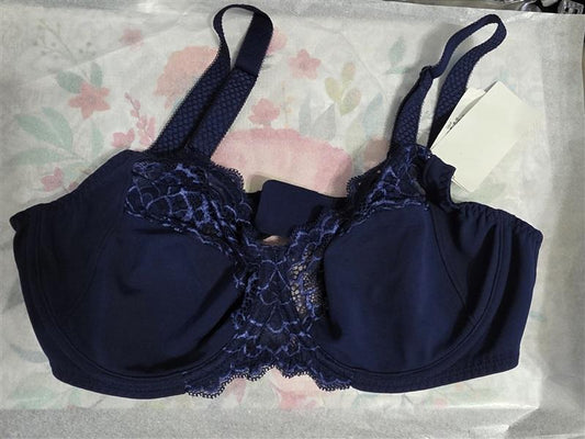 NWT Simone Perele 34G Caresse Full Cup Bra 12A320 Blue 127196