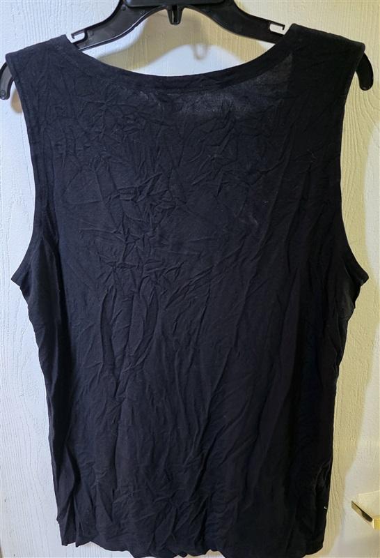 NWOT Eileen Fisher L 100% Silk Jersey Scoop Neck Tank Black 127246